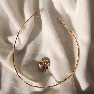 Nolan Miller Goldtone Necklace & Slide Set